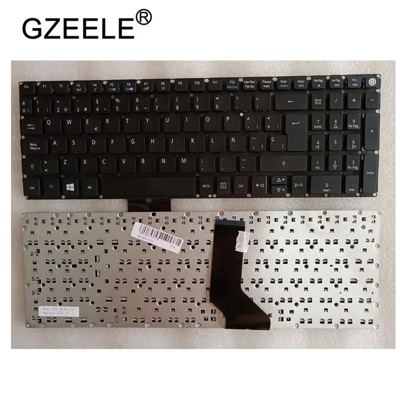 

GZEELE для Acer Aspire VN7-572 VN7-572G VN7-572TG VN7-592G SP Клавиатура испанская Teclado без рамки черная