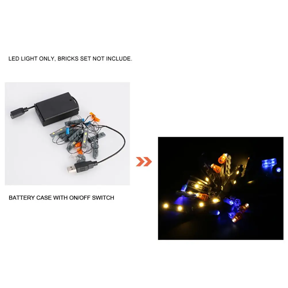 LED DIY照明キット,4184ブラックパール照明部品,モデル構築ブロック,DIYキット,おもちゃ