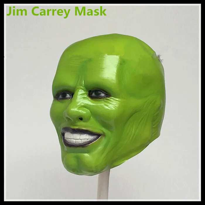 China Manufacturer Hot Selling Newest Green Latex Movie Jim Carrey Cameron Diaz Loki Full Face Anonymous Mask Free shipping