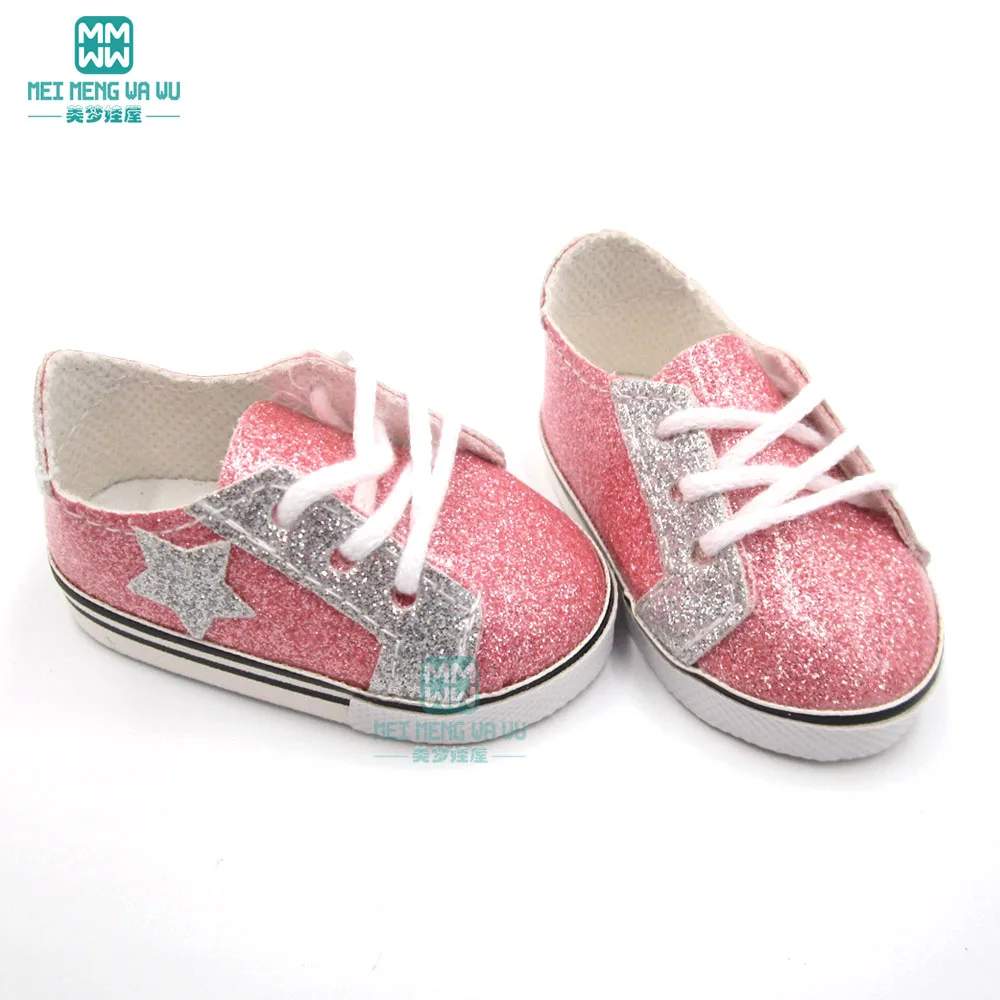 7.5cm shoes for doll fit 43 cm baby new born doll and american doll boots sneaker