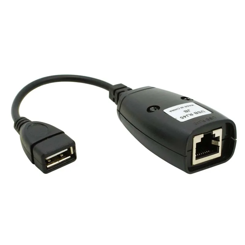 GuSou 1 Pair USB 2.0 USB2.0 Male & Female to Rj45 Female Extended Cable PC Printer Camera Net Cables