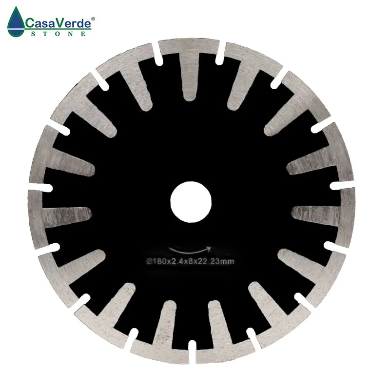 DC-TSB07 7 inch circular dry and wet diamond contour cutting blade 180mm  for granite curved cutting