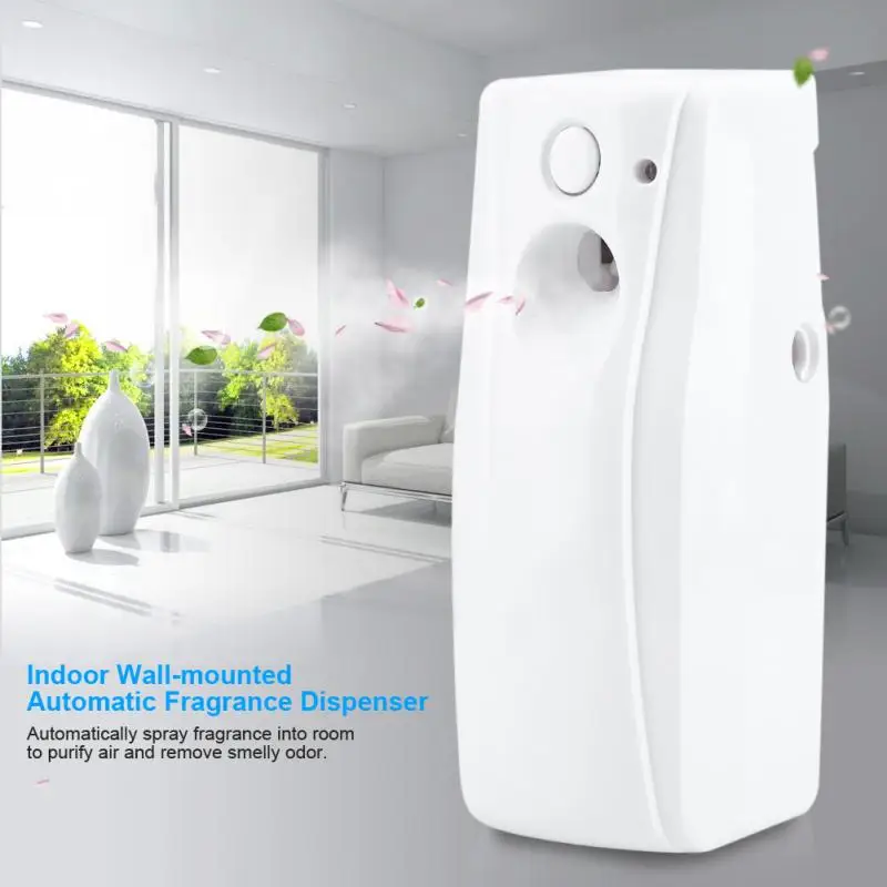 Indoor Wall Mounted Automatic Air Freshener Fragrance Aerosol Spray Dispenser with Light Sensor