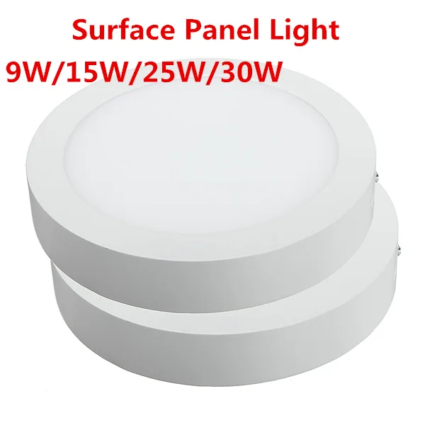 

9W 15W 25W 30W Round Led Panel Light Surface Mounted leds Downlight ceiling down 85-265V lampada led lamp with LED Driver