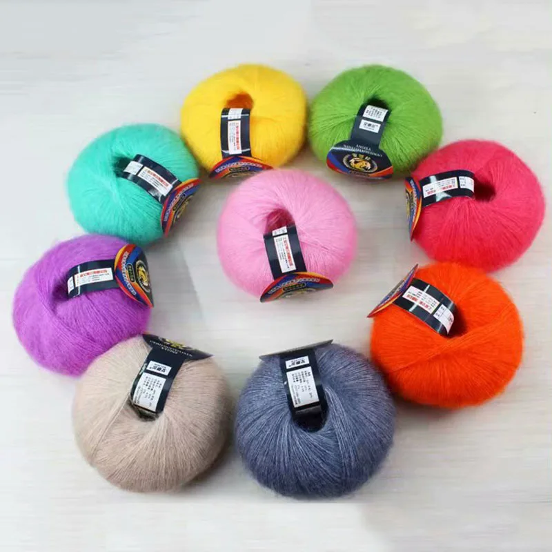 2 Ball=50g Angola Amorous Feelings Thin Mohair Wool Yarn Plush Fine Wool Crochet Hand Knitting