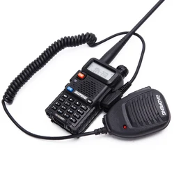 Baofeng radyo hoparlör PTT mikrofon iki yönlü telsiz Walkie Talkie için UV-5R UV-5RA UV-5RE BF-UV82 BF-888S GT-3 mikrofon hoparlör