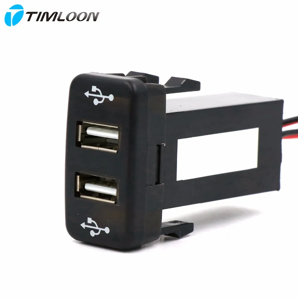 

Автомобильное зарядное устройство с интерфейсом 2.1A 2xUSB для HONDA, NISSAN, TOYOTA, Helloux Vigo, FORD, MAZDA, Mitsubishi, Peugeot 307, Elantra