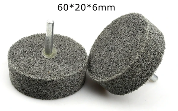 10 Stück 1/4 Zoll 6 mm Schaft montiert Vlies-Einheit aus Nylonfaser, Klappe, Polierscheibe, Bohrer, Stabschleifer-Zubehör – Detail 2