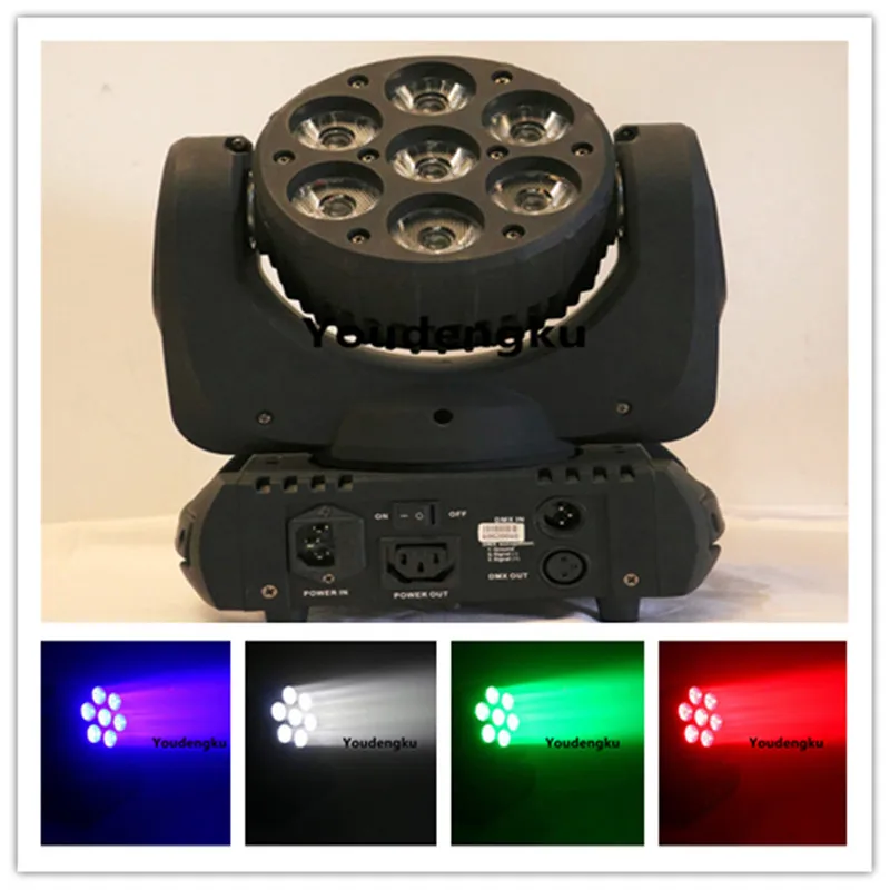 20 pieces 7pcs moving head beam 7*10W wash moving head led RGBW Beam Led Moving Head Lighting