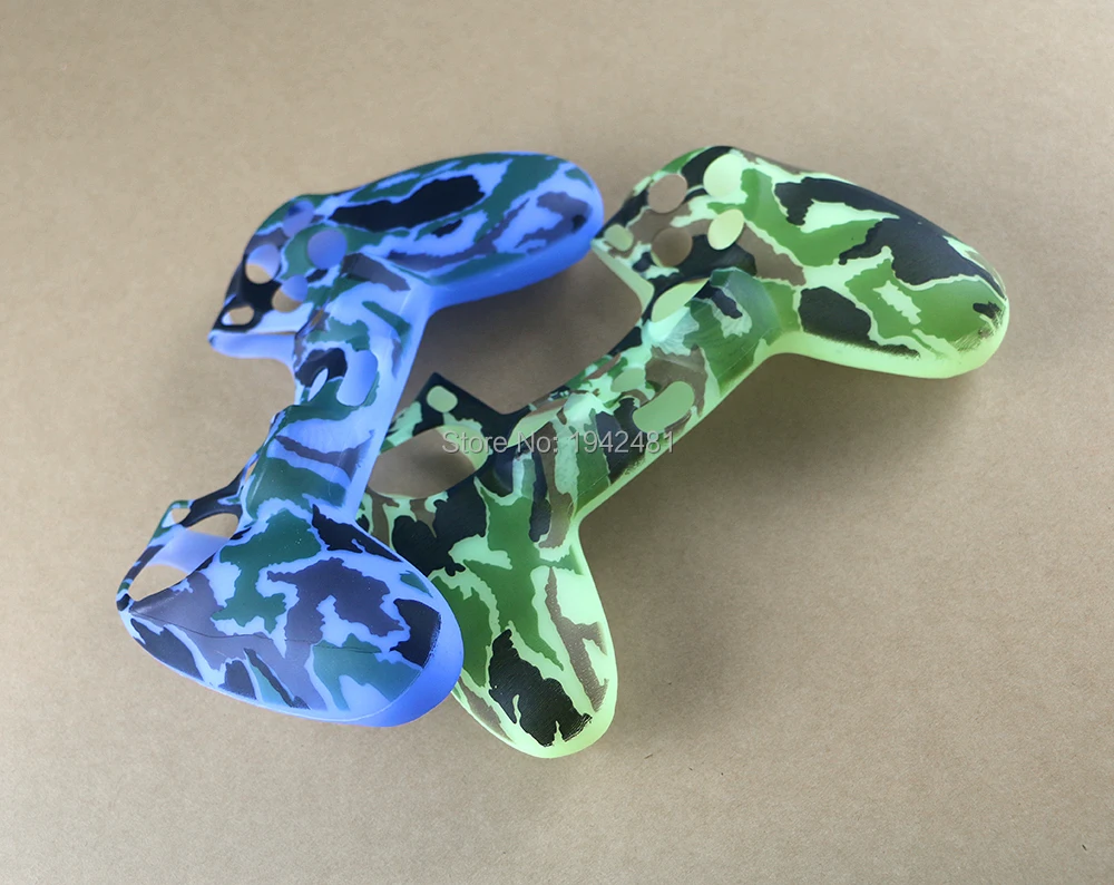1PCS High Quality Camouflage Silicone Skin Protective case cover  for PS4 Controller More Colors