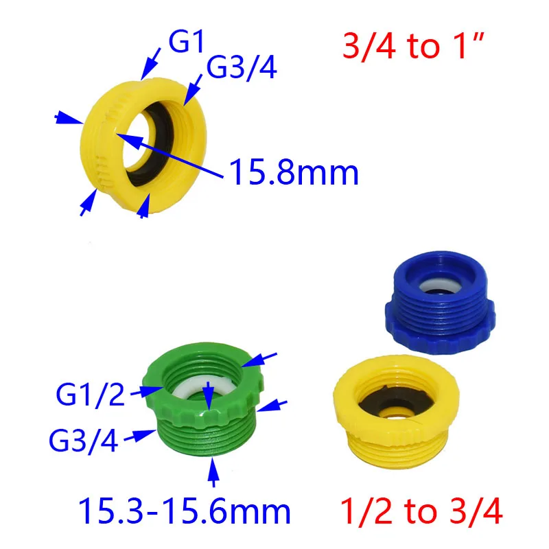 Garden Irrigation Female 1/2 To 3/4 Male Connector Female 3/4 to 1\