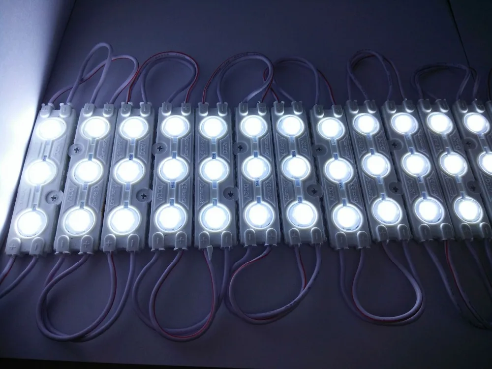 

100pcs/lot 5630 3 LED Modules injection LED bar light white warmwhite blue green red module Waterproof IP68 DC12V for decorate