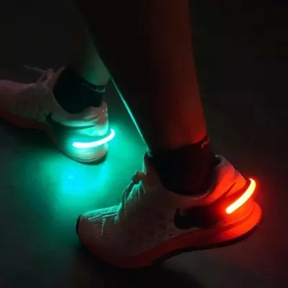 Unisex Shoe Decorations Led Light Shoe Clip Night Safety Warning Led Shoe Accessories