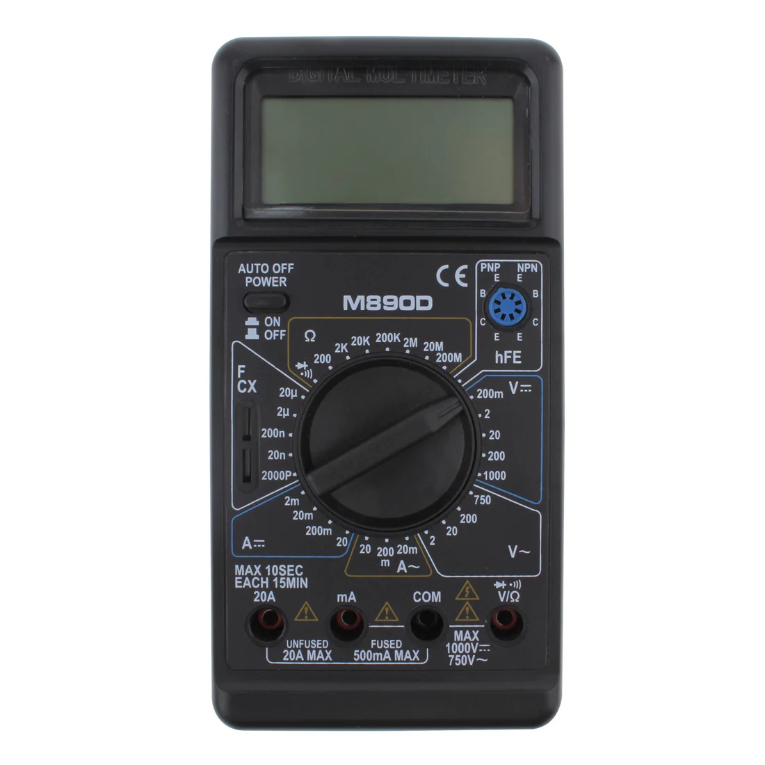 M890D Digitale Multimeter Meter Tester Automotive Elektrische Transistor Piek Tester Meter AC DC Capaciteit Spanning Stroom Meter