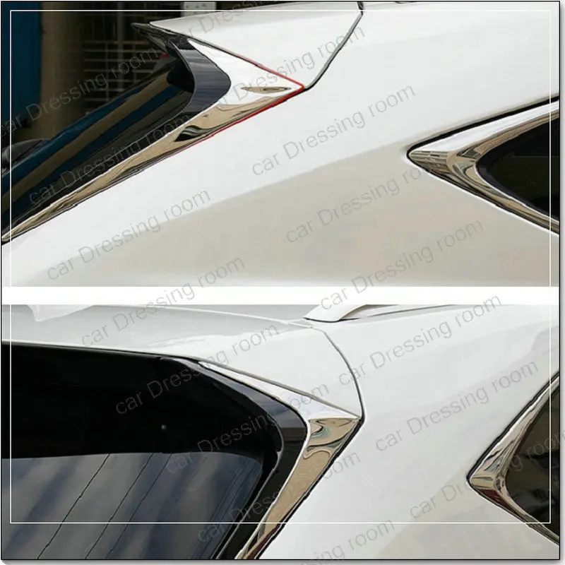 Car styling Stainless steel highlights the triangle after decoration for LEXUS  NX200 200T 300H 2pieces/lot