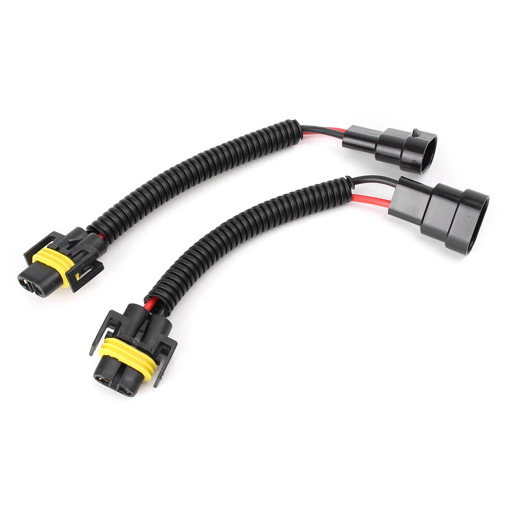 2x Universal Auto Car 9006 to H11 Adapter Wiring Harness Socket for Headlamp Fog Lamp