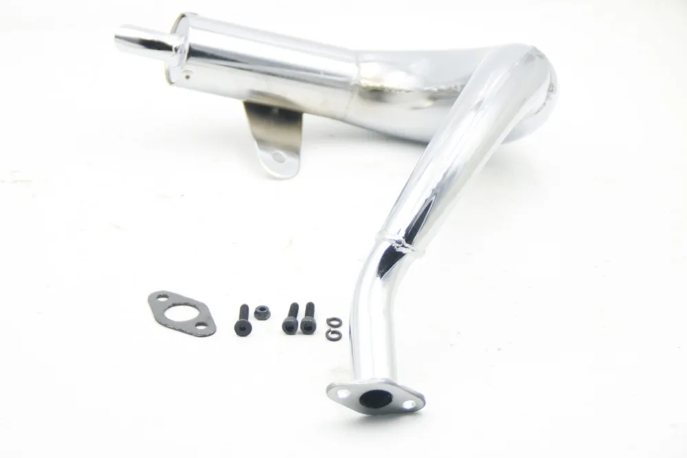 FS RACING 1/5 SCALE SPARE PARTS 111102 CHROME TUNED PIPE EXHAUST FOR BUGGY Kingkong  Carbon Fighter