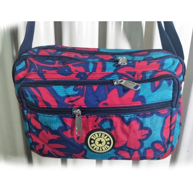 Bolsa de náilon tipo mensageiro feminina, bolsa casual, grande capacidade, de ombro, fraldas, para mulheres