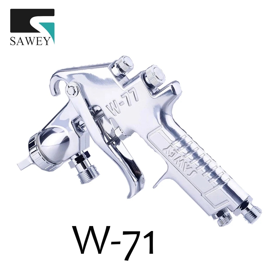 Sawey W71 0.8 1.0 mm ar Mão Pistola de Pintura Pistola Pressão Alimentação Pintura Pulverizador
