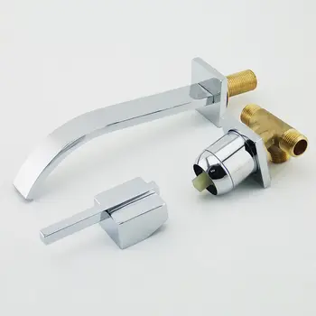 BAKALA Waterfall Widespread Moderní koupelnové umyvadlo Sanitární nástěnná baterie (chromovaná povrchová úprava) LT-322 10 nejlepší prodej sanitární keramika s kohoutkem - №1