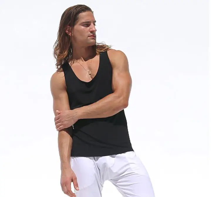 Free shipping New style men's fashion round - neck cotton vest sweat vest slender youth casual pure color monotype waistcoat