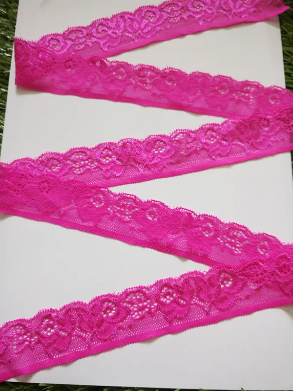 Wholesale 10 yards  Quality embroidered stretch lace ribbon width 3.5 cm, DIY Clothing / Accessories / floral accessories, etc.