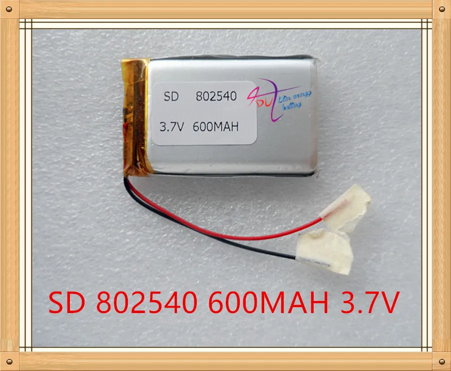 

Литровый аккумулятор 3,7 V tablet аккумулятор 600mAh 802540.