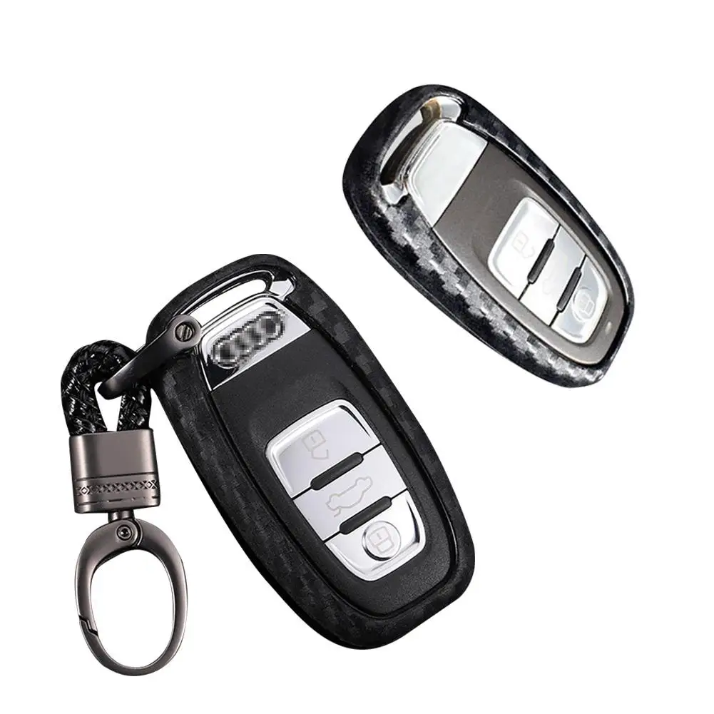 

Auto Protection Key Covers Car Styling Case For Audi A6L A4L Q5 A3 A4 B6 B7 B8 Smart Carbon Fiber Grain Shell Accessories