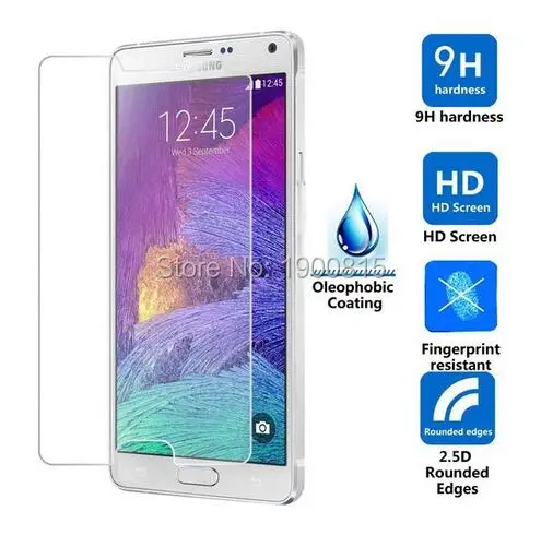 Segurança vidro temperado para samsung galaxy note 4 n910 n9100 protetor de tela tela frontal película protetora para samsung note4 guarda