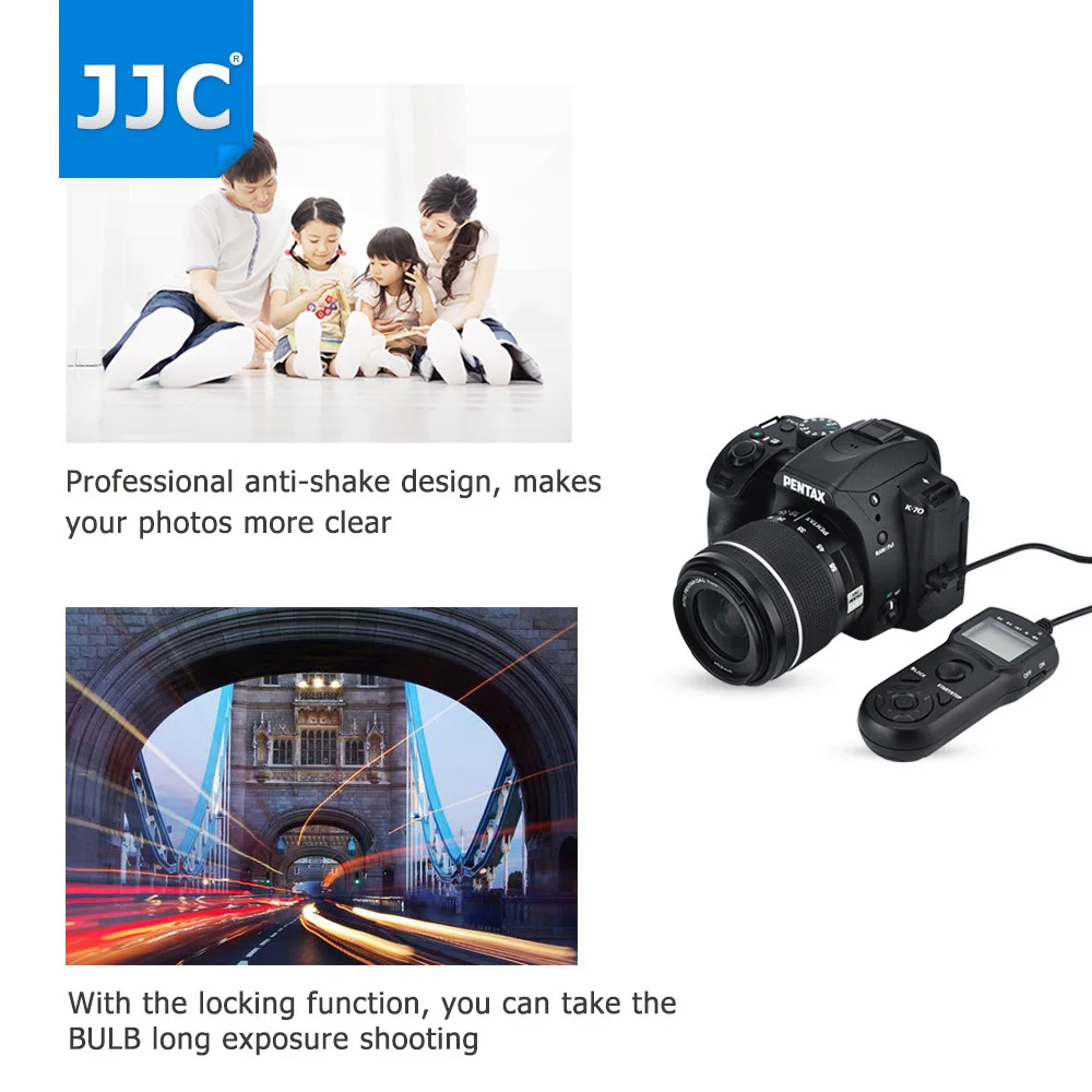 JJC Intervalometer Timer Remote Control Controller Shutter Release for Canon R5 R6 R7 R10 850D 750D 700D 90D 80D 5D Mark II III