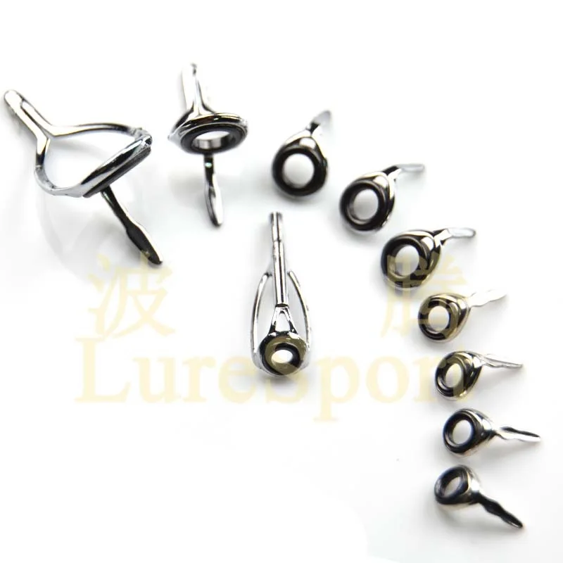 LureSport Top and guide set of Casting Rod 8pcs 9pcs 10pcs guides set Rod Building component Repair fishing pole DIY Accessory