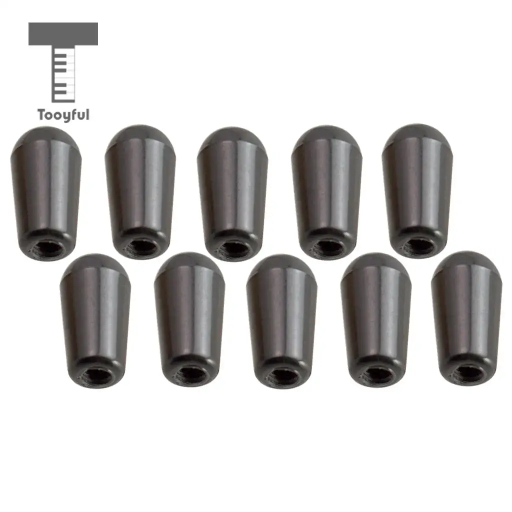 Tooyful 10 Pcs Plastic 3 Way Pickup Lever Selector Toggle Switches Knobs Cap Tip Buttons for ST SQ Electric Guitar