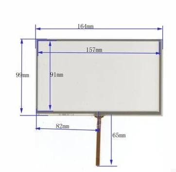 

10pcs/lot New 7 inch 164mm*99mm resistive touch screen 164*99 mm