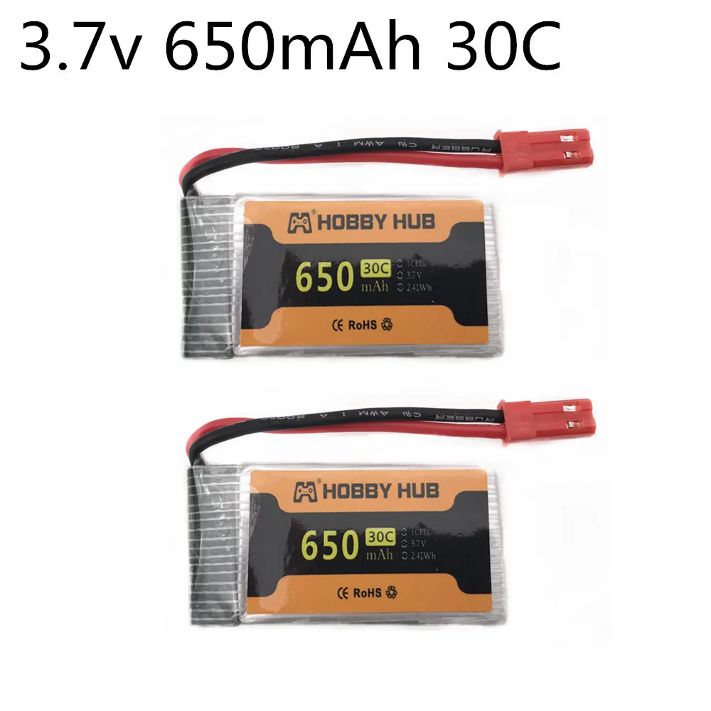 2pcs/lot High quality 3.7V 650mAh 30C For FY550 HJ818 HJ819 quadrocopter 3.7V 650mAh lithium battery 852540 JST Plug