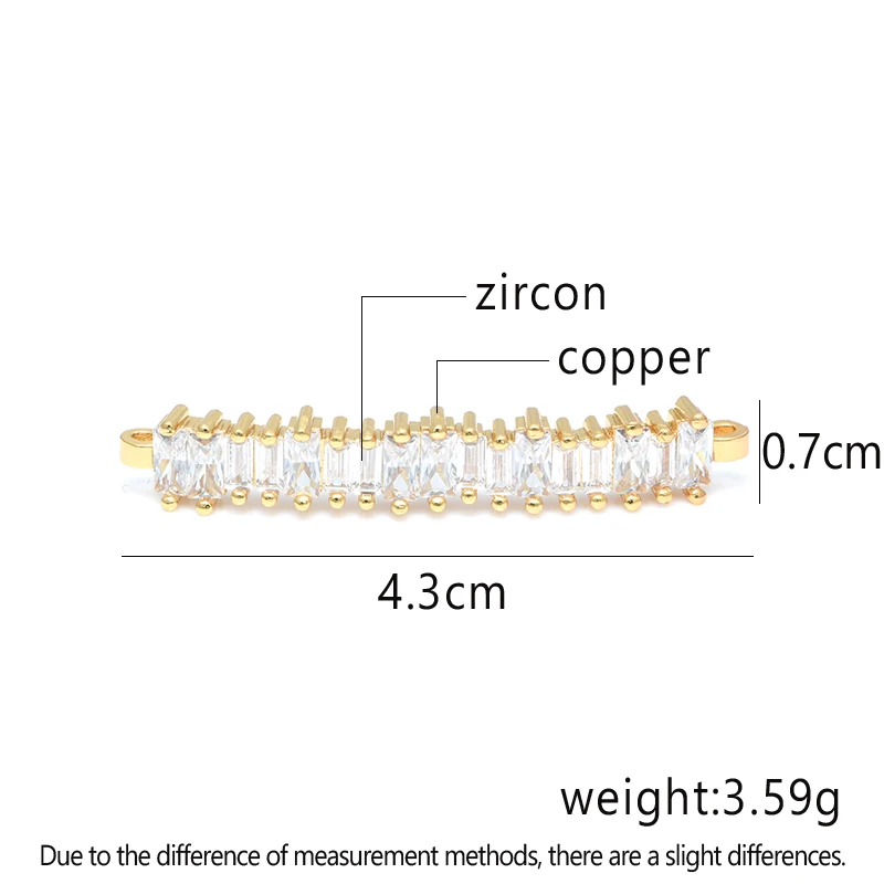 Cubic Zirconia Crystal Connectors Accessories for Bracelets Necklace Earrings Jewelry Making DIY Handmade Woman Jewelry Findings