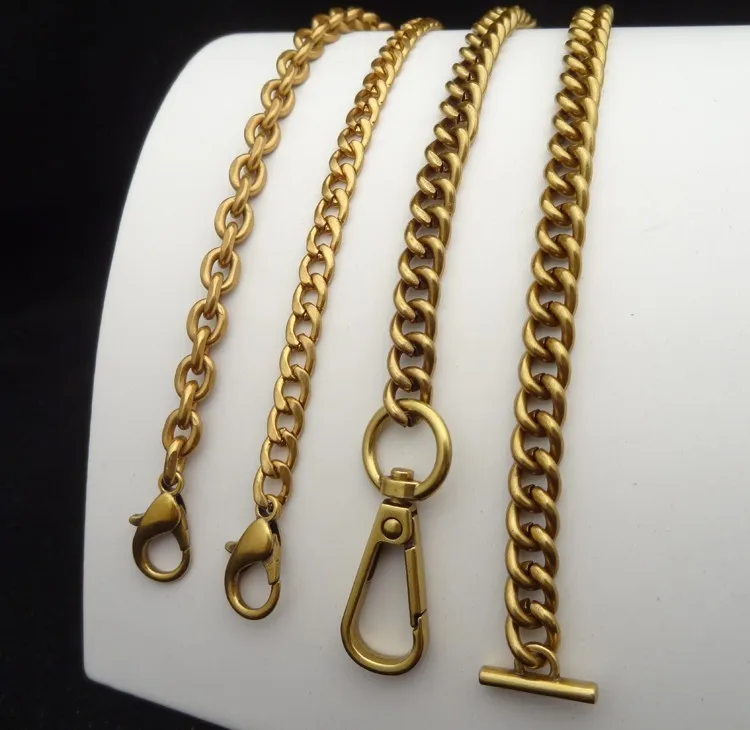 LLavero de hombro de 110cm para mujer, cadena de lujo, bolso de mensajero, correa de repuesto, Color dorado, alta calidad