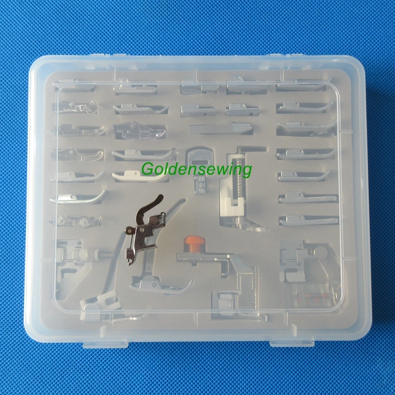 Plastic Box 32 PCS Presser-Foot for PFAFF 130 1371P 139 204 205 206 207 208 209