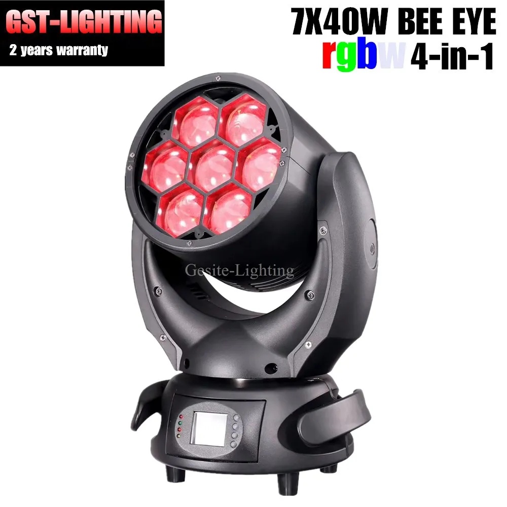 7x40w led zoom beam moving head mini bee eye Beam Angel 5-50 degree Lyre Wash Party DJ Light B-Eye DMX Stage Liht