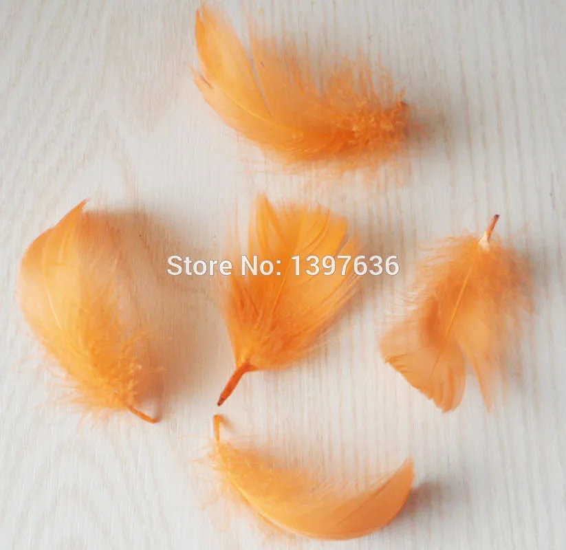 Free Shipping Newest Lovely Orange Goose Feather 8-13cm For Craft Clothing jewelry Hat Christmas Holiday Decorative Feather