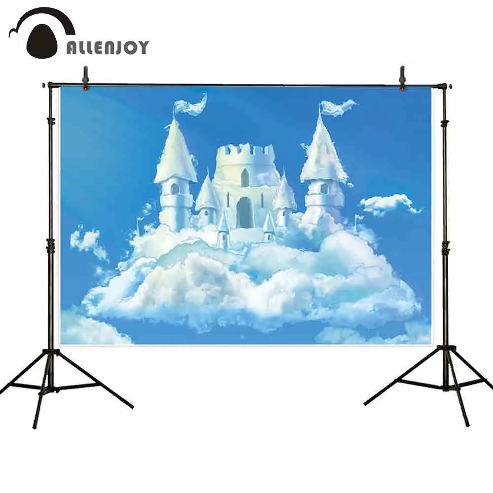 

Allenjoy photography banners fairy tale castle dreaming cartoon clouds girl birthday professional photocall photozone photobooth