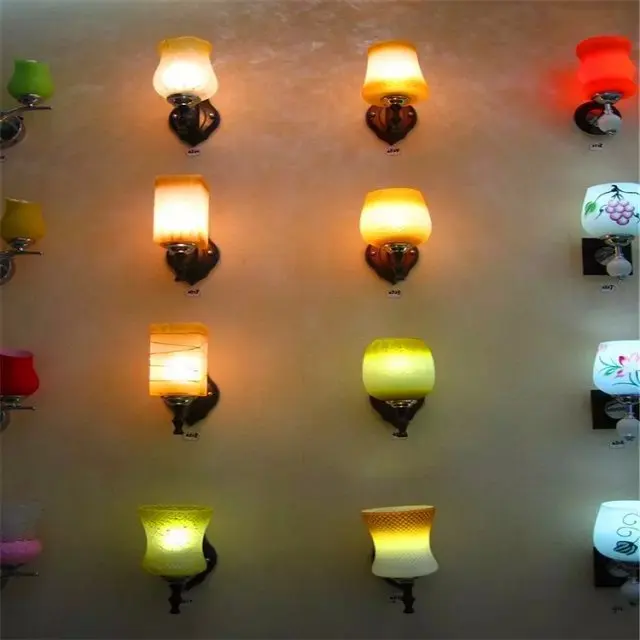 Glass lamp, apply to hotels, guest houses, engineering bedroom, living room, hallway and other places