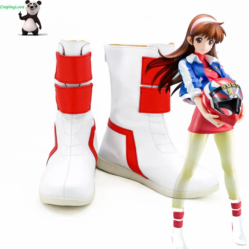 

Future GPX Cyber Formula Tiffany Grant Red and White TV Style Cosplay Shoes Boots CosplayLove