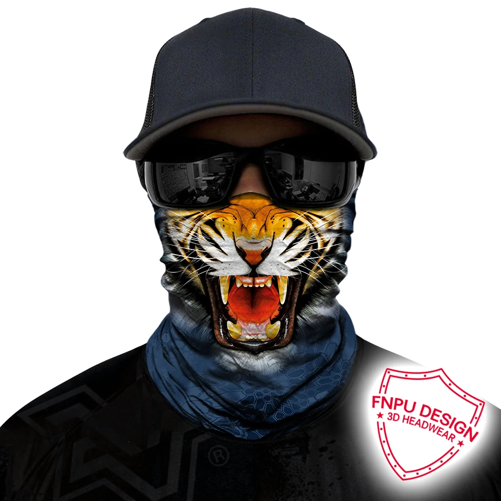 

BJMOTO Outdoor Sport Scarf Motorcycle Headwear Riding Cycling Bandana Half Face Mask Animal 3D Balaclava Cycle Tubular Tube Ring