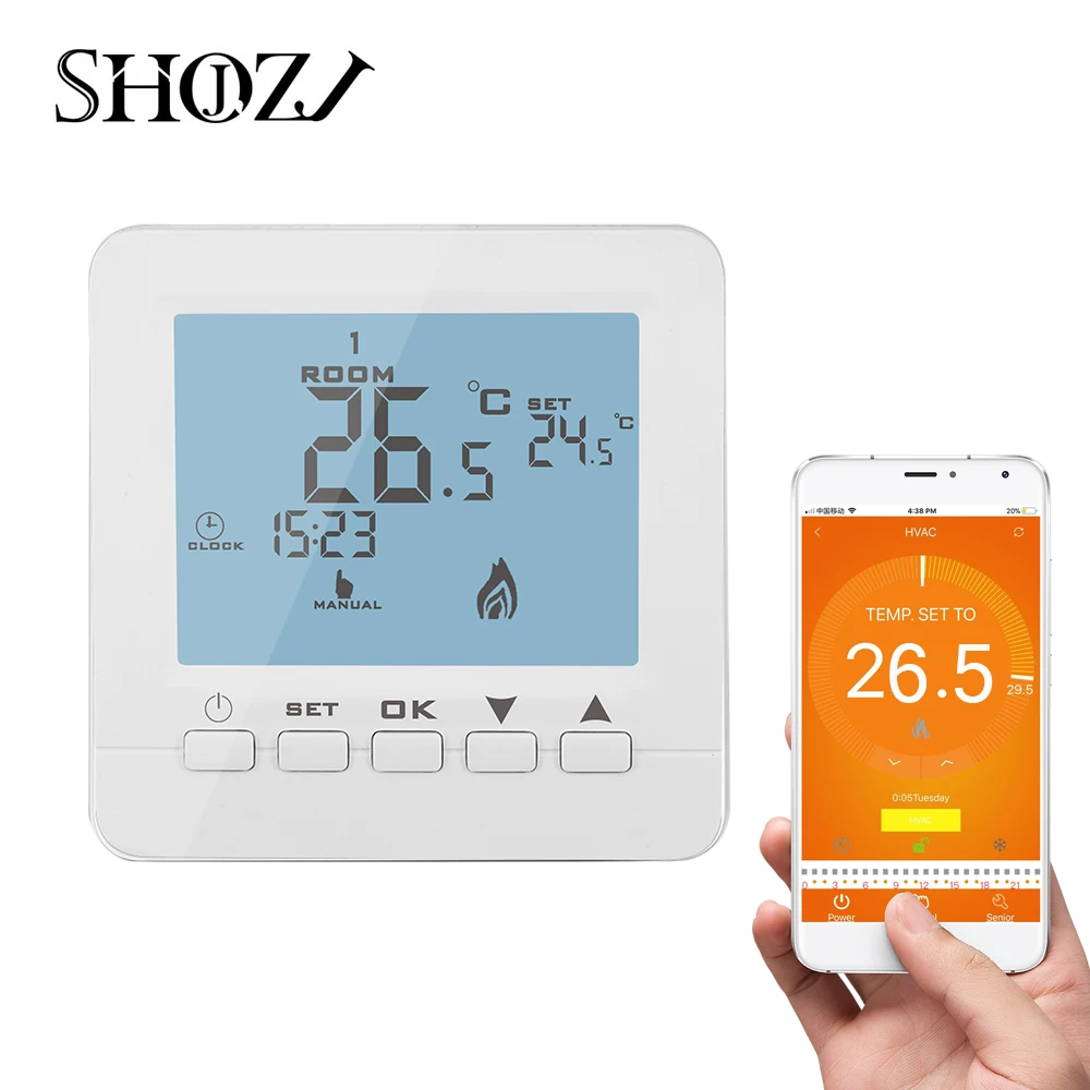 LCD digital gas boiler temperature controller programmable wall-mounted temperature controller with child lock