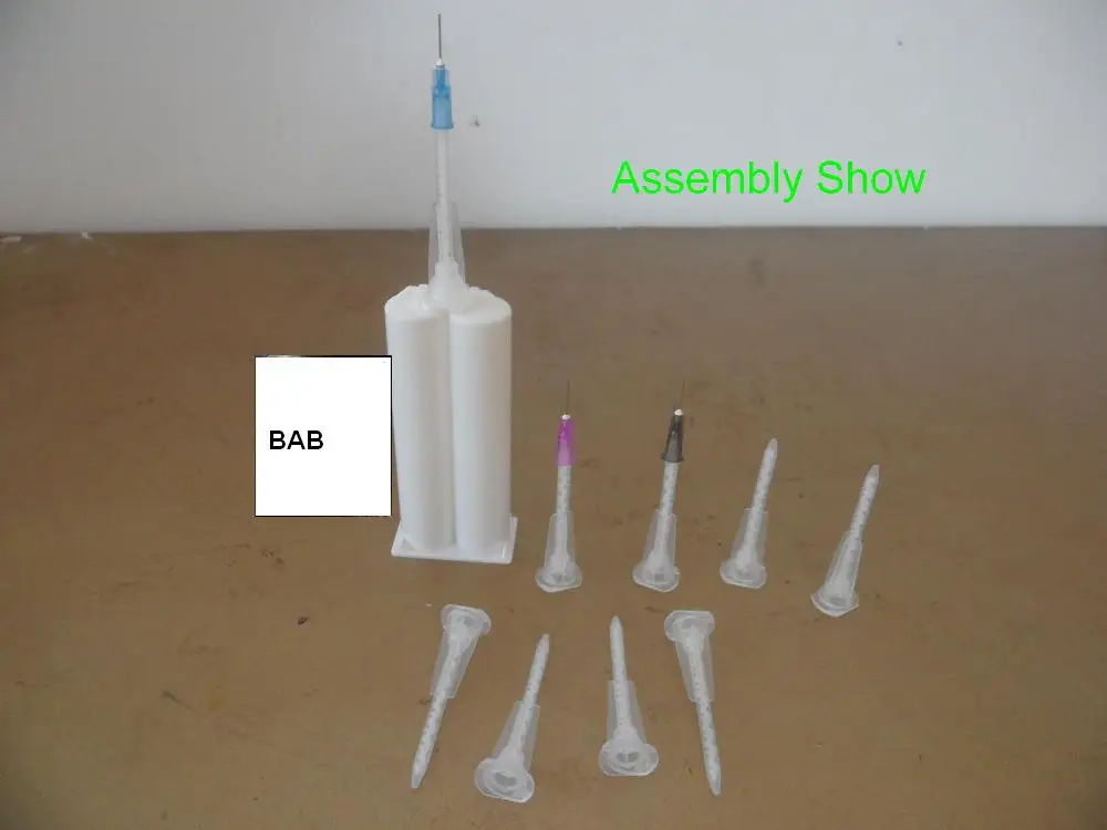 50PCS/lot Plastic Disposable Epoxy Resin Static Mixer/dual cartridge mixer/MA3.0-17S Bayonet Mixing Nozzles for Duo Pack Epoxies