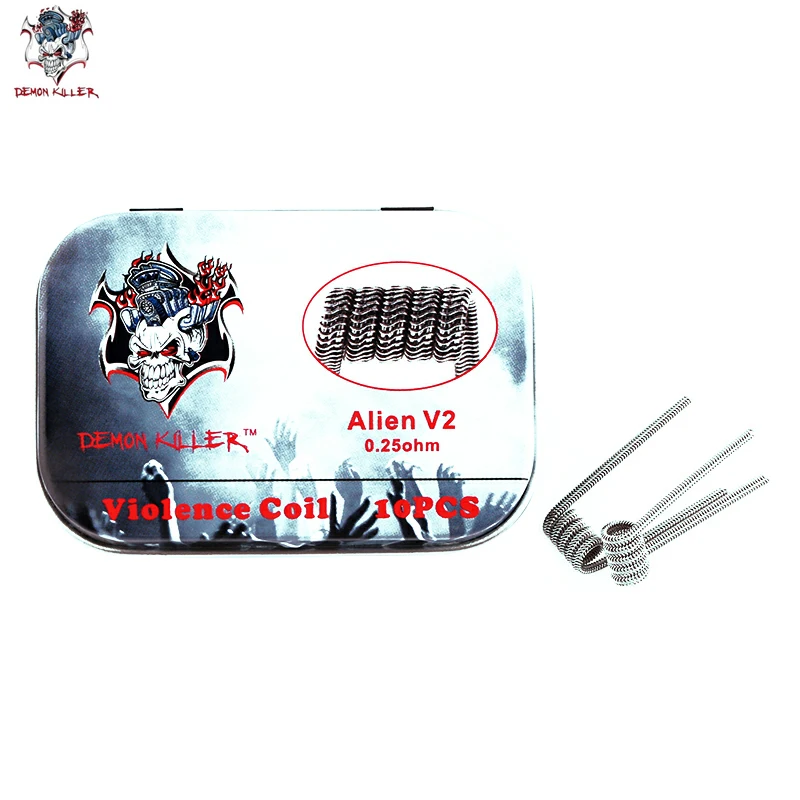 10 قطعة/صندوق شيطان القاتل العنف لفائف سلك DIY التيلة متداخلة تنصهر كلابتون الغريبة V2 تسوكا لفائف Clapception لفائف ل RDA RDTA