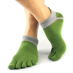 Calcetines de algodón para hombre, medias transpirables de cinco dedos, 6 colores, envío directo