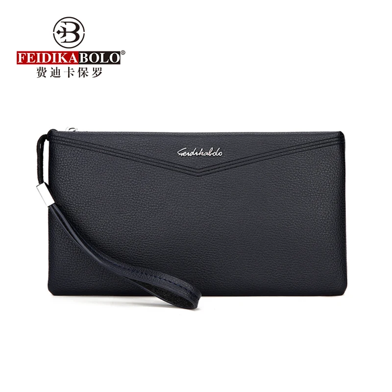 Feidikabolo Long Men's Clutch Bag New High-Quality Simple Men Wallets Large Capacity Men Purses Personality Mobile Phone Purse