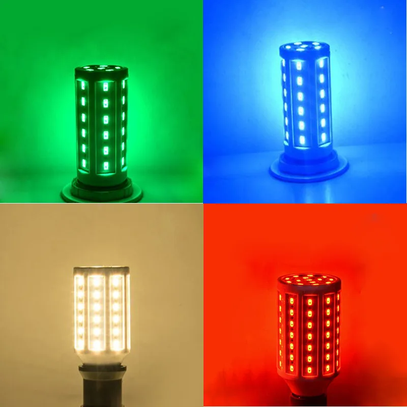 

Super bright E27 10W/15W/20W/25W/30W/40W/60W/80W 5730 SMD LED Corn Light AC110V/ 220V LED Bulb Lamp Red/Blue/Green Lampada