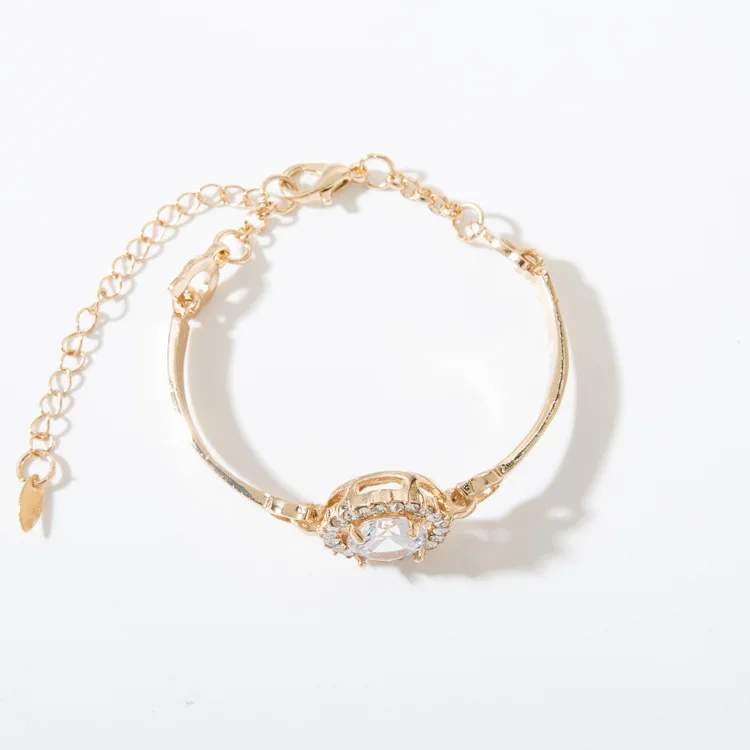 2019 Fashion New Bracelets Atmospheric Bride Jewelry Exaggerated Shining Crystal Sun Flower Ladies Bracelet Wholesale Sales